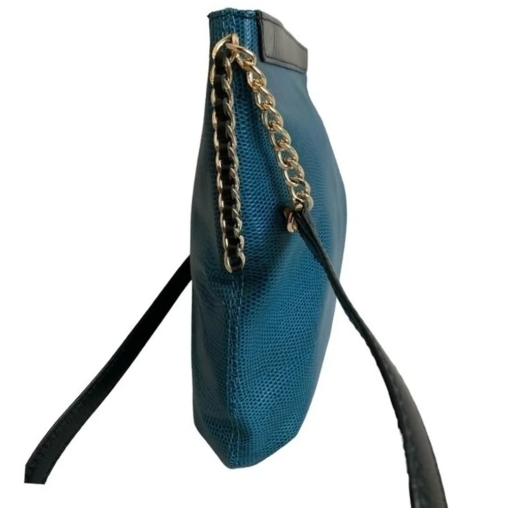Jafferjees Turquoise Black Snake Skin Shoulder Crossbody Bag 10